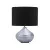 Beliani Tafellamp KUBAN - Zilver Keramiek