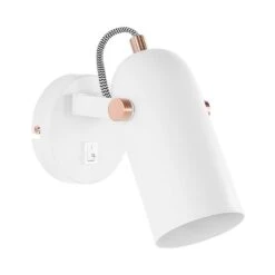 Beliani Muurlamp TYRIA - Wit Metaal