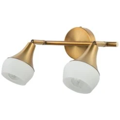 Beliani Muurlamp ANTLER - Goud Staal