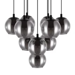 EGLO Hanglamp Ariscani Zwart - Glas Zwart - 170x66x66cm (hxbxd) 6 EGLO Hanglamp Ariscani Zwart - Glas Zwart - 170x66x66cm (hxbxd) -Leen Bakker 1000065286 0102