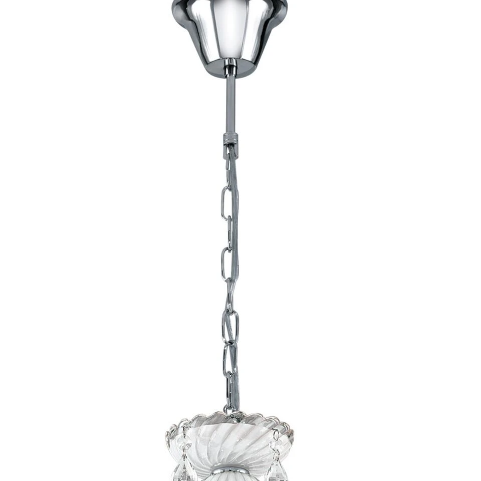 EGLO Carpento Hanglamp - E14 - Ø 70 cm - Chroom/Wit 3 EGLO Carpento Hanglamp - E14 - Ø 70 cm - Chroom/Wit - Afbeelding 3