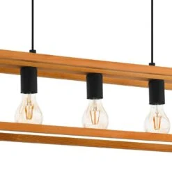 EGLO Blackcrown 1 Hanglamp - E27 - 100 cm - Zwart/Bruin -Leen Bakker 1000065306 0101