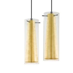 EGLO Pinto Gold Hanglamp - E27 - 90,5 cm - Zwart/Goud -Leen Bakker 1000065329 0102