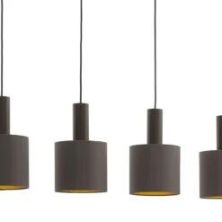 EGLO Concessa 1 Hanglamp - E27 - 94 cm - Donkerbruin/Cappucino/Goud -Leen Bakker 1000065330 0102