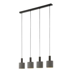 EGLO Concessa 1 Hanglamp - E27 - 94 cm - Donkerbruin/Cappucino/Goud