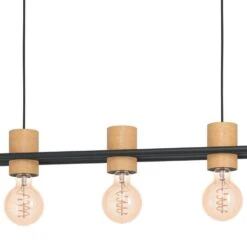 EGLO Chieveley Hanglamp - E27 - 88,5 cm - Zwart/Bruin -Leen Bakker 1000065332 0101