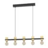 EGLO Chieveley Hanglamp - E27 - 88,5 cm - Zwart/Bruin