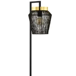 EGLO Escandidos Vloerlamp - E27 - 170 cm - Zwart/Geelkoper/Goud -Leen Bakker 1000065338 0102