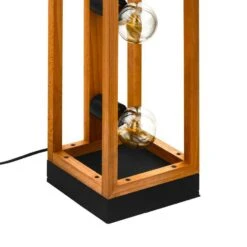 EGLO Blackcrown 1 Vloerlamp - E27 - 100 cm - Zwart/Bruin -Leen Bakker 1000065349 0101