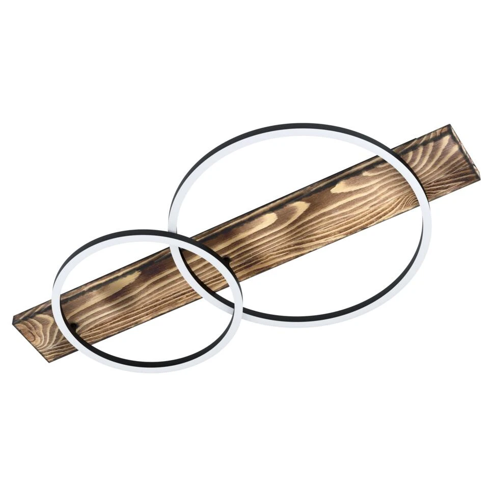 EGLO Boyal Plafondlamp - 78 cm - Zwart/Bruin/Landelijk/Wit 1 EGLO Boyal Plafondlamp - 78 cm - Zwart/Bruin/Landelijk/Wit