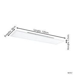 EGLO Salobrena-B Plafondlamp - LED - 120 cm - Wit - Dimbaar -Leen Bakker 1000065377 0103