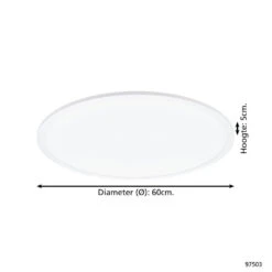 EGLO Sarsina Plafondlamp - LED - Ø 60 cm - Wit - Dimbaar -Leen Bakker 1000065386 0103