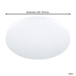 EGLO Zubieta-A Opbouwlamp - LED - Ø 59,5 cm - Wit - Dimbaar 7 EGLO Zubieta-A Opbouwlamp - LED - Ø 59,5 cm - Wit - Dimbaar -Leen Bakker 1000065418 0103