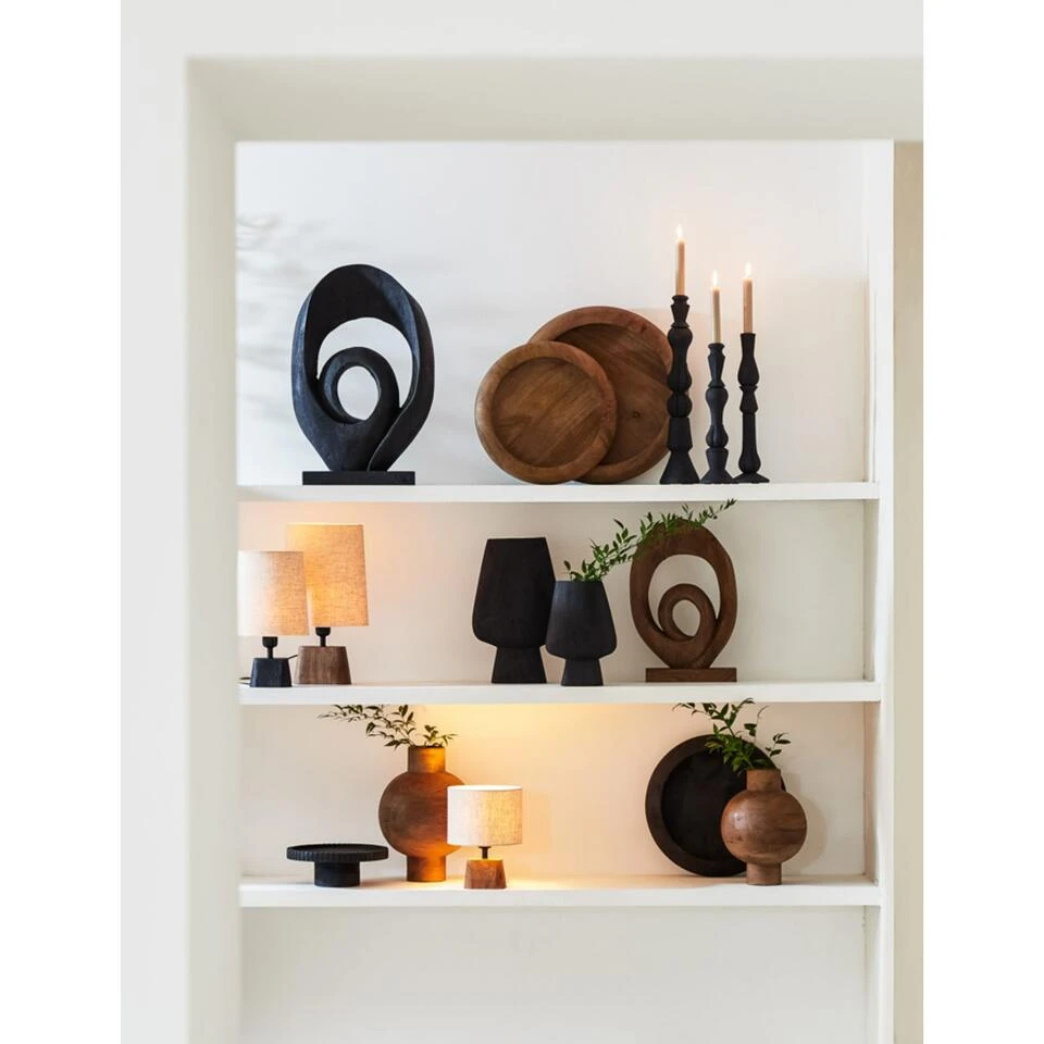 Lampvoet Kardan - Hout - 16x10x21cm 2 Lampvoet Kardan - Hout - 16x10x21cm - Afbeelding 2