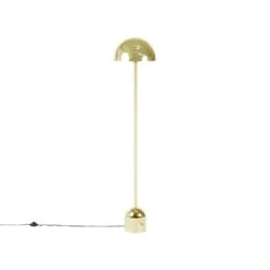 Beliani Staande Lamp MACASIA - Goud Metaal