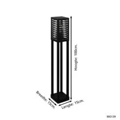 EGLO Alamonte 3 Staande lamp Buiten - E27 - 100 cm - Zwart -Leen Bakker 1000067435 0103