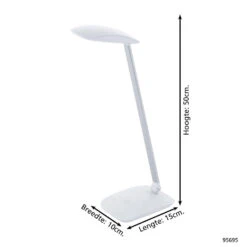 EGLO Cajero Tafellamp - LED - 50 Cm - Wit - Dimbaar -Leen Bakker 1000067502 0103