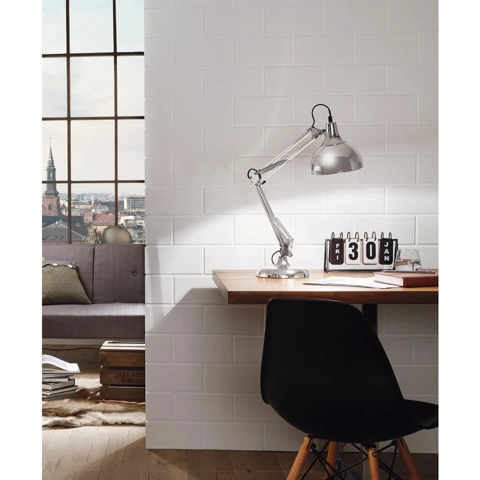 EGLO Borgillio Tafellamp - E27 - 71 Cm - Grijs 4 EGLO Borgillio Tafellamp - E27 - 71 Cm - Grijs - Afbeelding 4