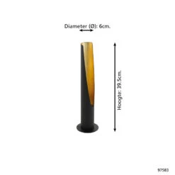 EGLO Barbotto Tafellamp - GU10 - 39,5 Cm - Zwart, Goud -Leen Bakker 1000067523 0103