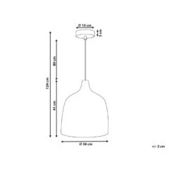 Beliani Hanglamp PANGANI - Beige Rotan -Leen Bakker 1000067779 0102