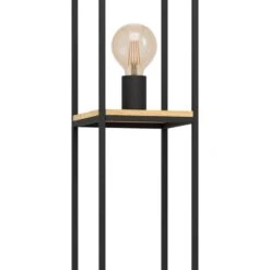 EGLO Libertad Vloerlamp - E27 - 128,5 Cm - Zwart/Bruin -Leen Bakker 1000068693 0102