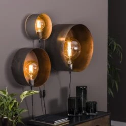 Giga Meubel Wandlamp Set Van 3 - Zilver - 22x39x39cm - Lamp Charger 7 Giga Meubel Wandlamp Set Van 3 - Zilver - 22x39x39cm - Lamp Charger -Leen Bakker 1000069263 0103