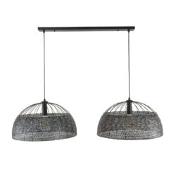 Giga Meubel Hanglamp Metaal - 2-Lichts - 140x150x60cm - Lamp Armor