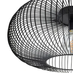 Urban Interiors Meya Plafondlamp XL – Metaal – Zwart – Ø50 -Leen Bakker 1000069573 0102
