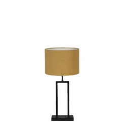 Tafellamp Shiva/Livigno - Zwart/Oker - Ø30x62cm