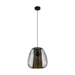 EGLO Curasao Hanglamp - E27 - Ø 33,5 Cm - Zwart/Goud