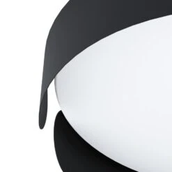 EGLO Valcasotto Plafondlamp - LED - Ø 37 Cm - Zwart/Wit -Leen Bakker 1000069687 0102