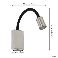 EGLO Tazzoli Wandlamp - LED - 450lm - Nikkel-mat -Leen Bakker 1000070095 0103