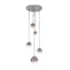 Hanglamp Juliette Glas Zilver Rond Getrapt 5-lichts 45x45x150 Cm Glas