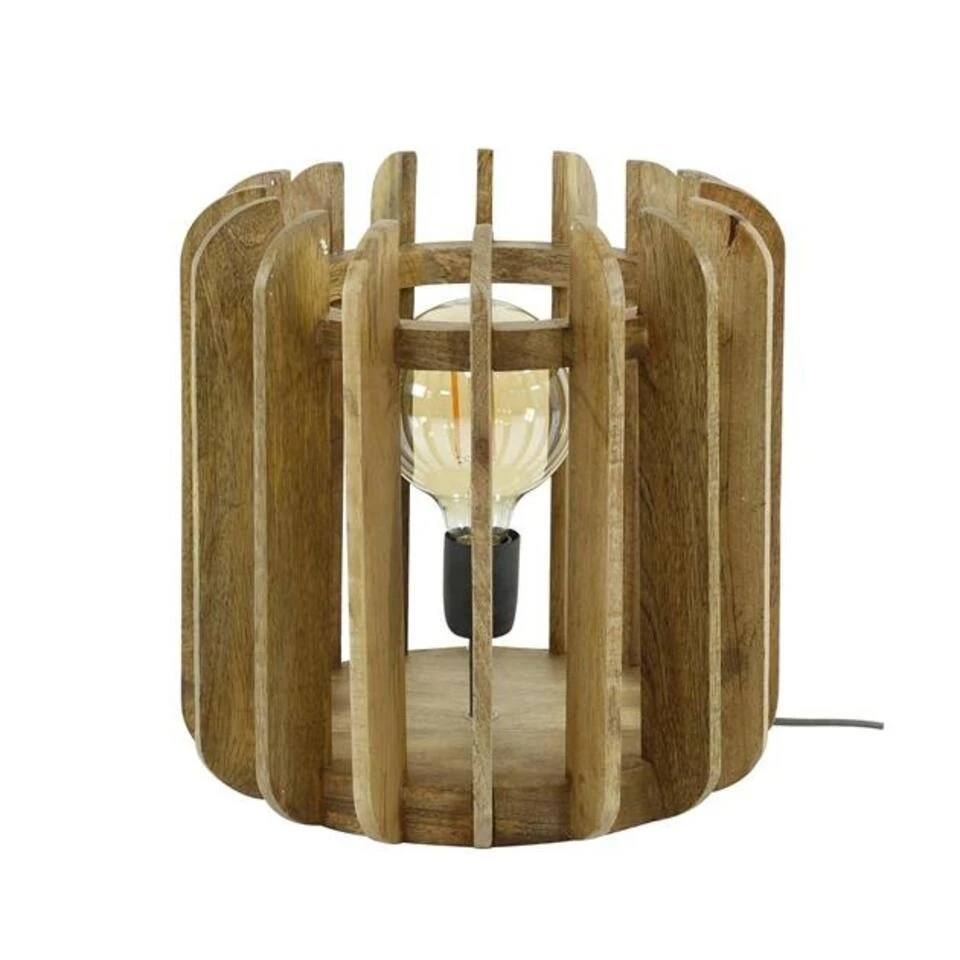 Tafellamp Mara Mangohout - 35x35x35 Cm - Mangohout - Bruin 1 Tafellamp Mara Mangohout - 35x35x35 Cm - Mangohout - Bruin