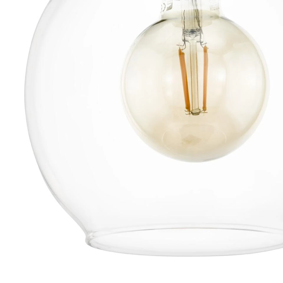 EGLO Roding Wandlamp - E27 - 35 cm - Zwart/Bruin 2 EGLO Roding Wandlamp - E27 - 35 cm - Zwart/Bruin - Afbeelding 2