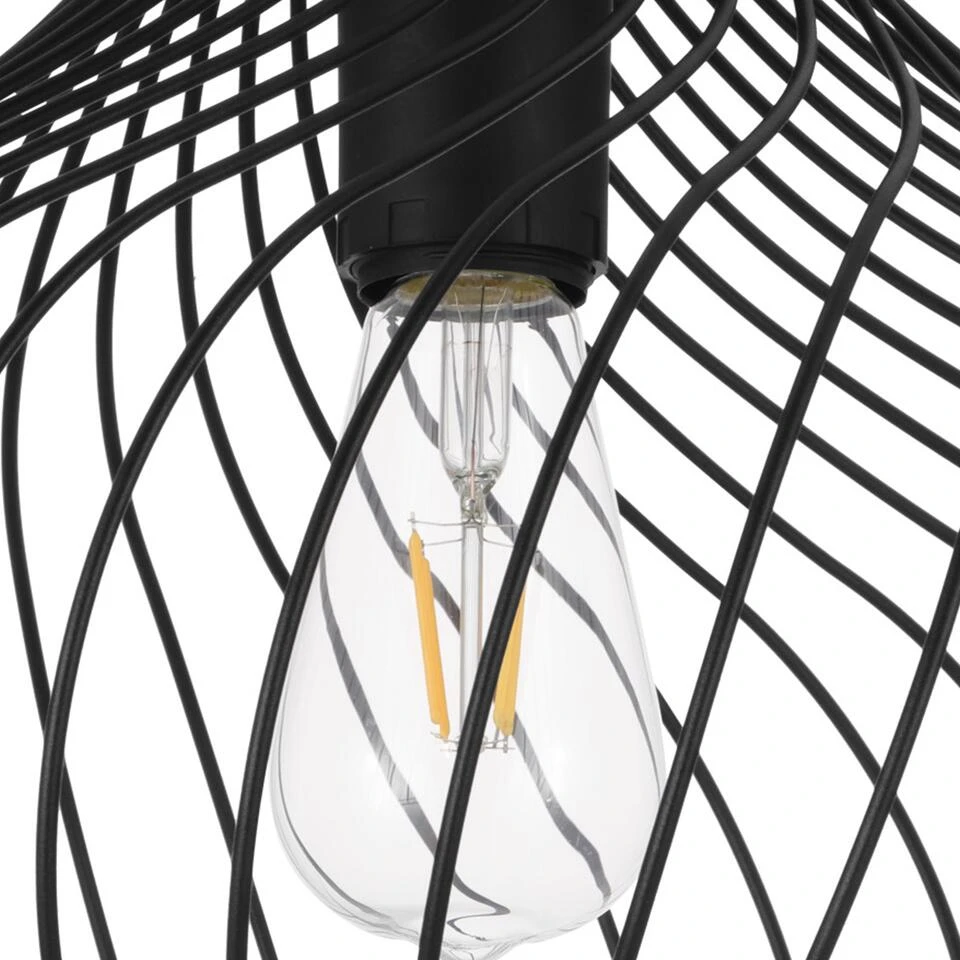 EGLO Staverton Plafondlamp - E27 - Ø 36,5 Cm - Zwart 2 EGLO Staverton Plafondlamp - E27 - Ø 36,5 Cm - Zwart - Afbeelding 2