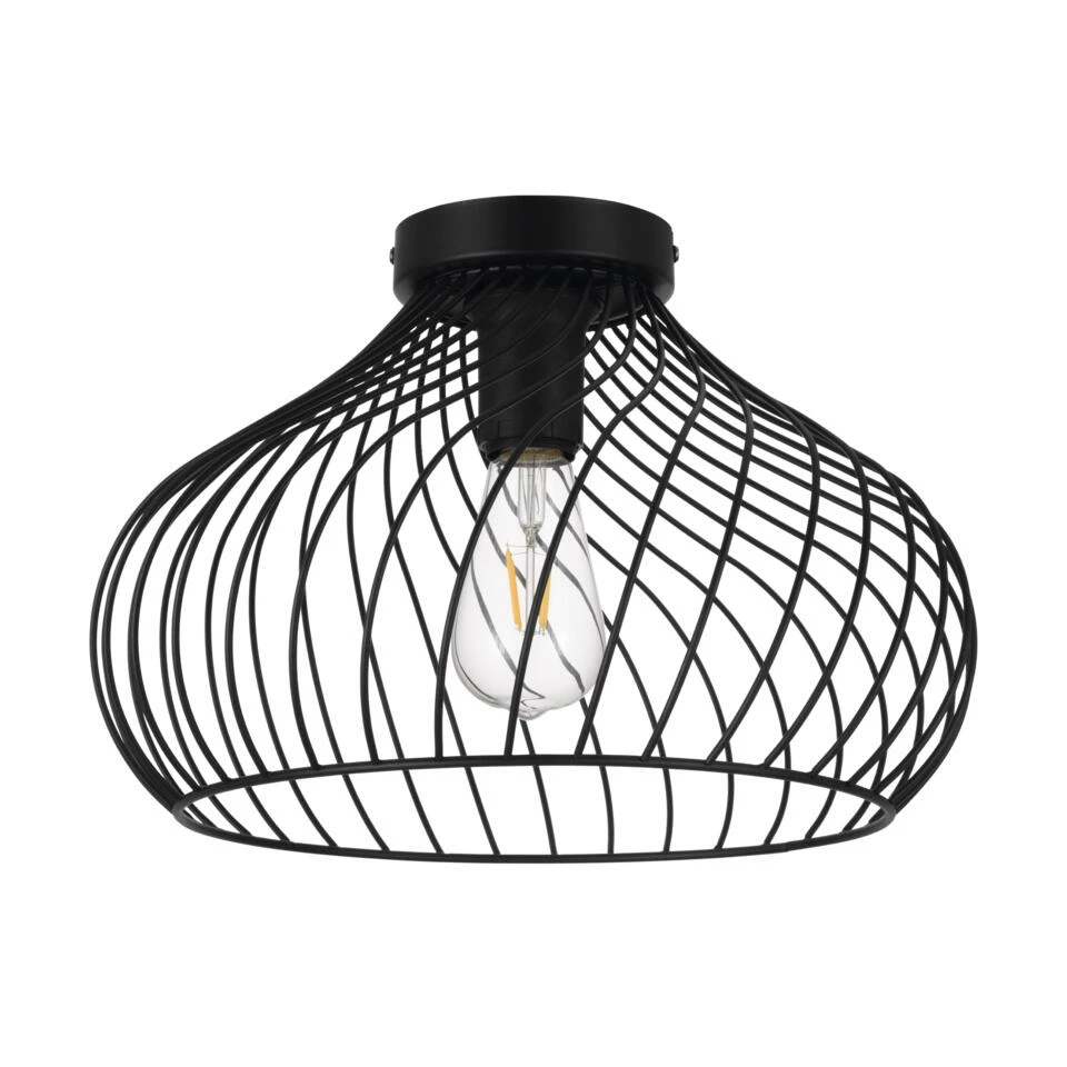 EGLO Staverton Plafondlamp - E27 - Ø 36,5 Cm - Zwart 1 EGLO Staverton Plafondlamp - E27 - Ø 36,5 Cm - Zwart