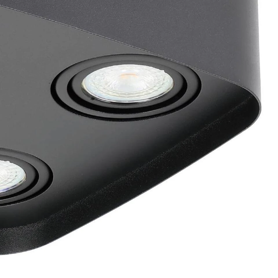 EGLO Arenzano Plafondlamp - GU10 - 24 Cm - Zwart 2 EGLO Arenzano Plafondlamp - GU10 - 24 Cm - Zwart - Afbeelding 2