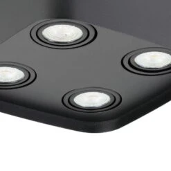 EGLO Arenzano Plafondlamp - GU10 - 24 Cm - Zwart 6 EGLO Arenzano Plafondlamp - GU10 - 24 Cm - Zwart -Leen Bakker 1000070615 0102