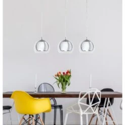 EGLO Rocamar - Hanglamp - 3 Lichts - Lengte 780mm. - Chroom - Helder -Leen Bakker 1000070637 0104