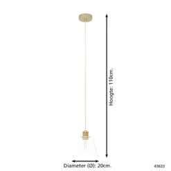 EGLO Copley Hanglamp - E27 - Ø 20 cm - Goud -Leen Bakker 1000070655 0103