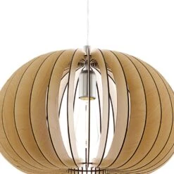 EGLO Cossano - Hanglamp - 1 Lichts - Ø450mm. - Nikkel-Mat - Ahorn -Leen Bakker 1000070667 0102