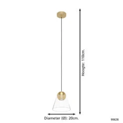 EGLO Cerasella Hanglamp - GU10 - Ø 20 cm - Geelkoper -Leen Bakker 1000070670 0103