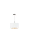 EGLO Pasteri Hanglamp - 1 Lichts - ø38cm - Nikkel-Mat - Wit - Koper