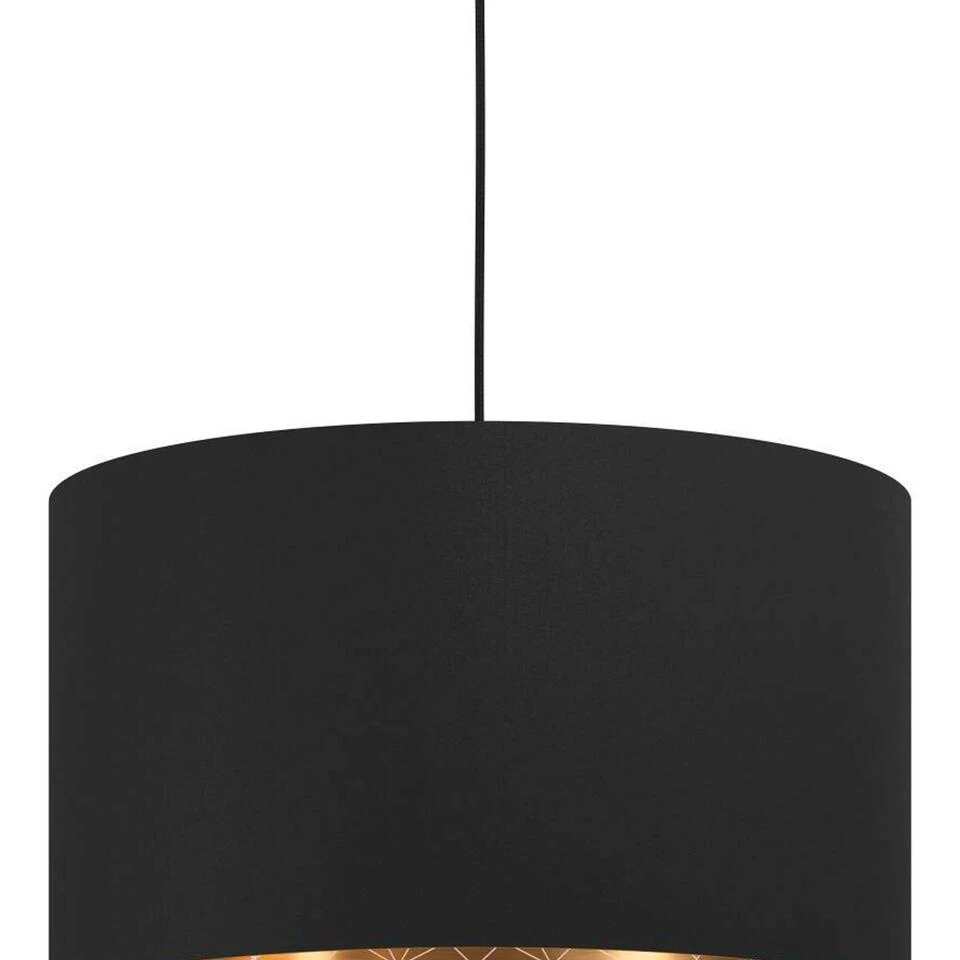 EGLO Zaragoza Hanglamp - E27 - Ø 38 cm - Zwart/Goud 2 EGLO Zaragoza Hanglamp - E27 - Ø 38 cm - Zwart/Goud - Afbeelding 2