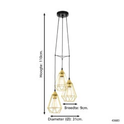 EGLO Tarbes Hanglamp - E27 - Ø 35,5 Cm - Koper-Geborsteld 7 EGLO Tarbes Hanglamp - E27 - Ø 35,5 Cm - Koper-Geborsteld -Leen Bakker 1000070705 0103