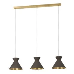 EGLO Nastasia Hanglamp - E27 - 100 cm - Zwart/Cappuccino