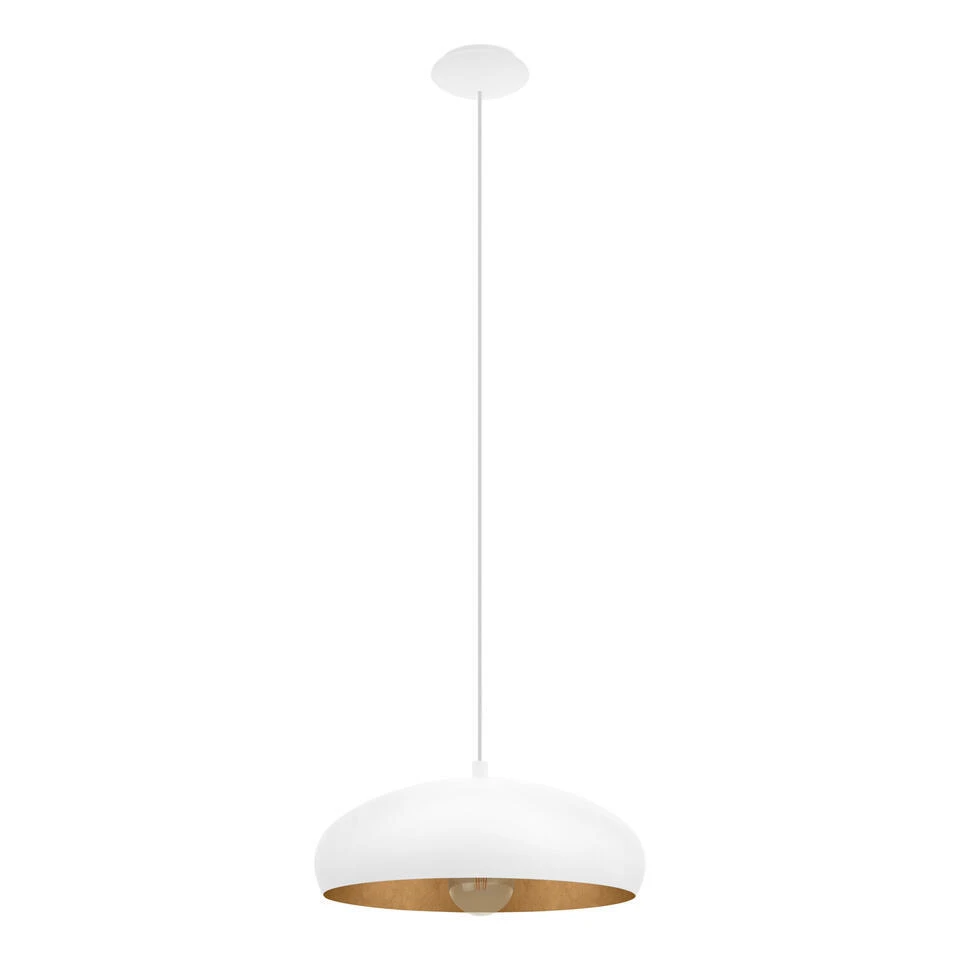 EGLO Mogano 1 Hanglamp - E27 - Ø 40 cm - Wit/Koper 1 EGLO Mogano 1 Hanglamp - E27 - Ø 40 cm - Wit/Koper