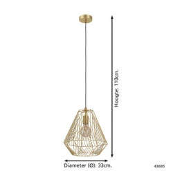 EGLO Stype Hanglamp - E27 - Ø 33 cm - Goud -Leen Bakker 1000070731 0103