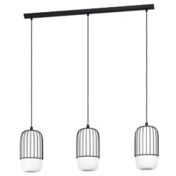 EGLO Muleges Hanglamp - E27 - 96 cm - Zwart/Wit